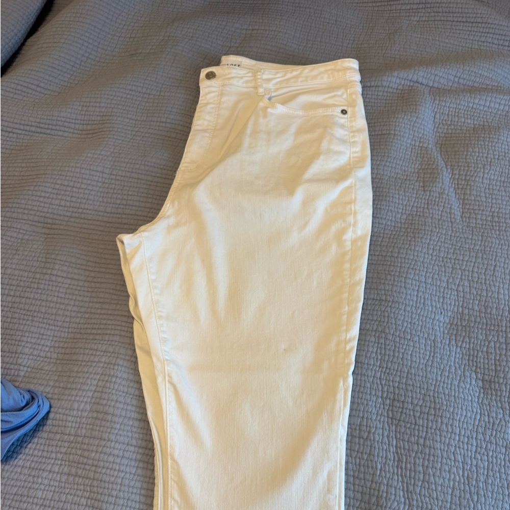 White Loft High-Rise Skinny Jeans